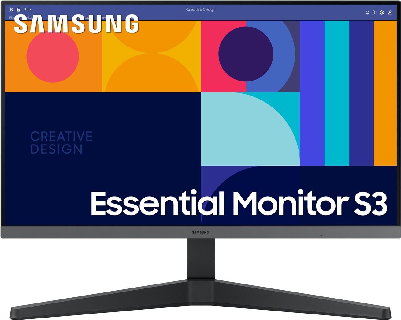 Samsung Essential Monitor S3 S33gc Led Display 61 Cm (24") 1920 X 1080 Pixel Full Hd Schwarz (ls24c330gauxen)