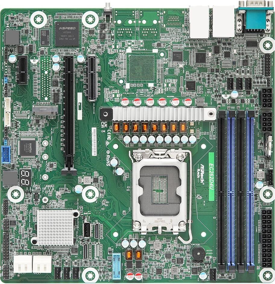 Asrock Ec262d4u Mainboard MicrO-Atx Lga 1700 Intel C262 Ddr5 Ecc Raid