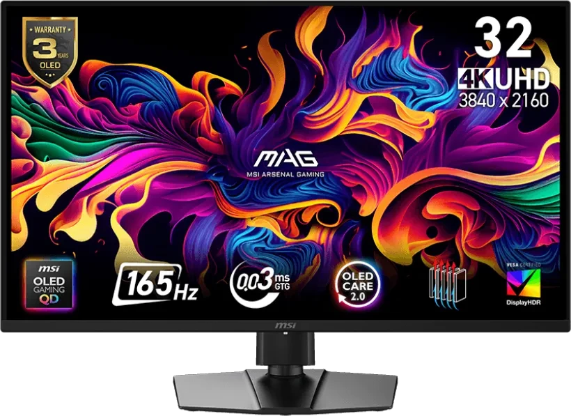 Msi Mag 322up QD-Oled E16 - Oled Gaming - Oled Care 2.0 165hz, 0,03ms Gtg (9s6-3dd29A-042)