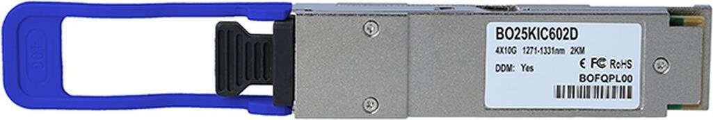 Blueoptics© Bo25kic602d Qsfp Transceiver, LC-Duplex, 40gbasE-Lx4, 160 Meter Über Om4 Multimode Fasern, 2km Über Singlemode Fasern, 4xwdm, 0°c/+70°c,