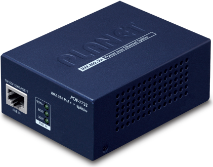 Planet PoE-173s - Ieee 802.3,ieee 802.3ab,ieee 802.3at,ieee 802.3bt,ieee 802.3u - 10/100/1000basE-T(x) - Schwarz - Poe - 48 - 56 V - 0 - 50 °c (poE-1