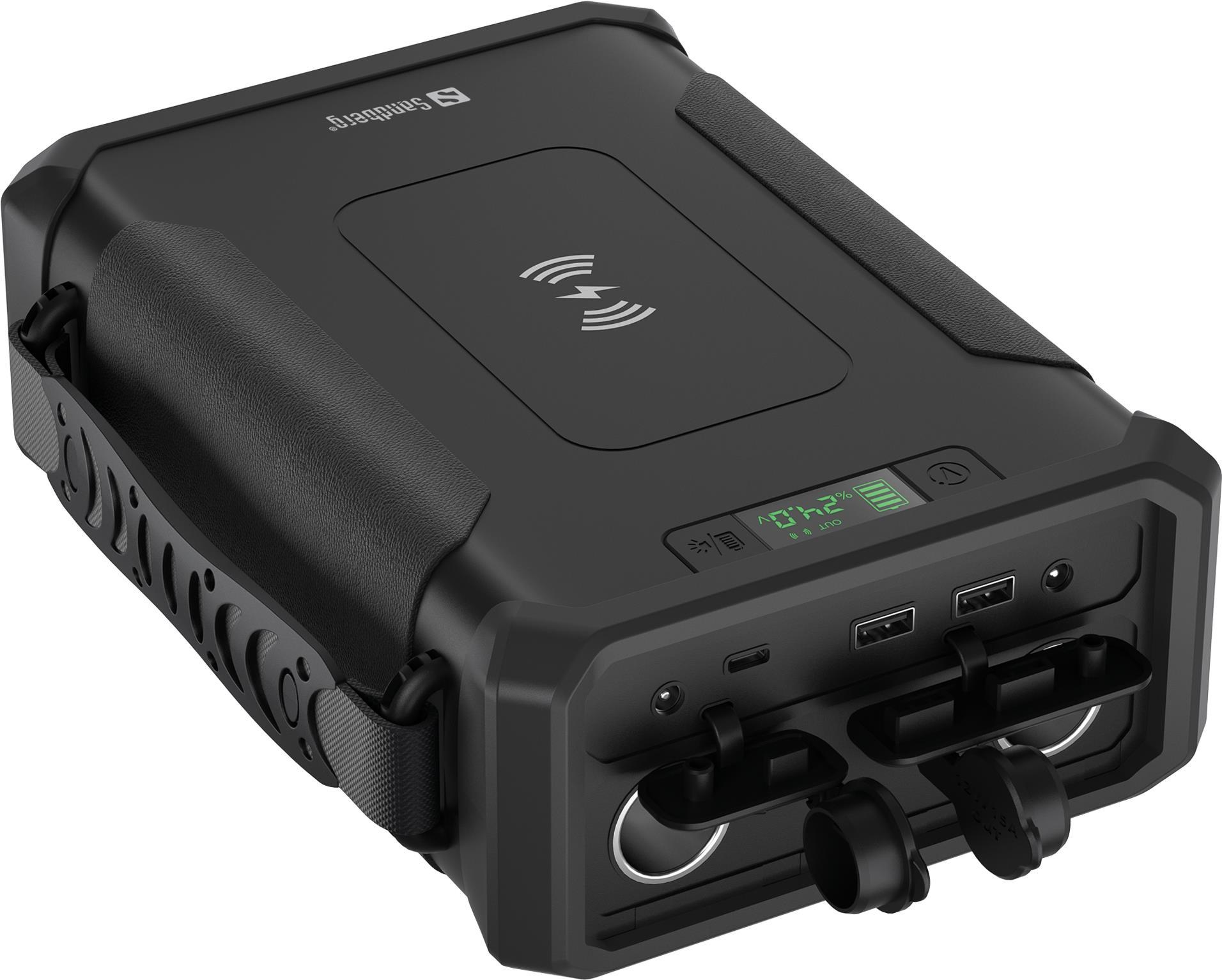 Sandberg Active Survivor 8in1 - Powerbank + AC-Netzteil + KfZ-Netzteil 32700 - 96000 Mah - 307,2 Wh - 180 Watt - 5 A - Pd, Qc - 4 Ausgabeanschlussste