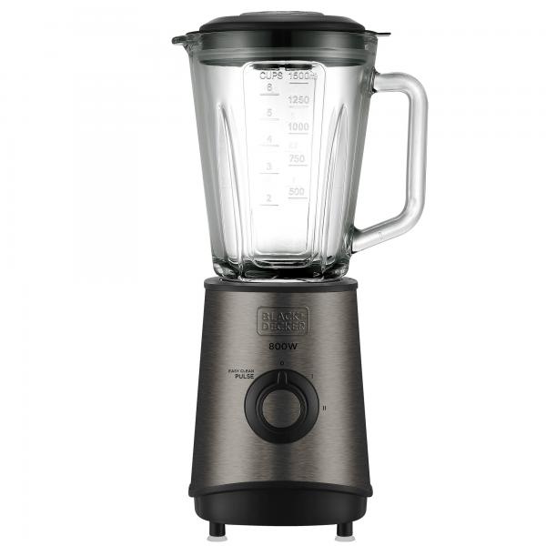 Black & Decker BXJB800E Frullatore da tavolo 800 W Nero, Trasparente (BLACK+DECKER Blender 800W Brushed)