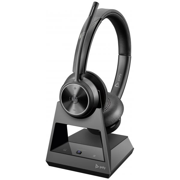 Poly Savi 7320 Stereo Microsoft Teams Certified DECT 1880-1900 MHz Top EMEA - INTL English - Euro plug - Replaces Poly SKU 217412-05