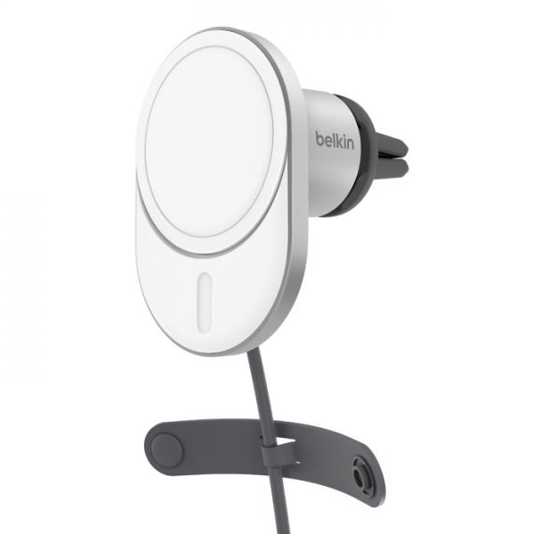 Belkin BoostCharge Pro Smartphone Argento, Bianco USB Carica wireless Ricarica rapida Auto (BOOSTCHARGE MAGNET KABELLOSES - QI2 15W 20W USB-C-PWRDLVRY WEI)