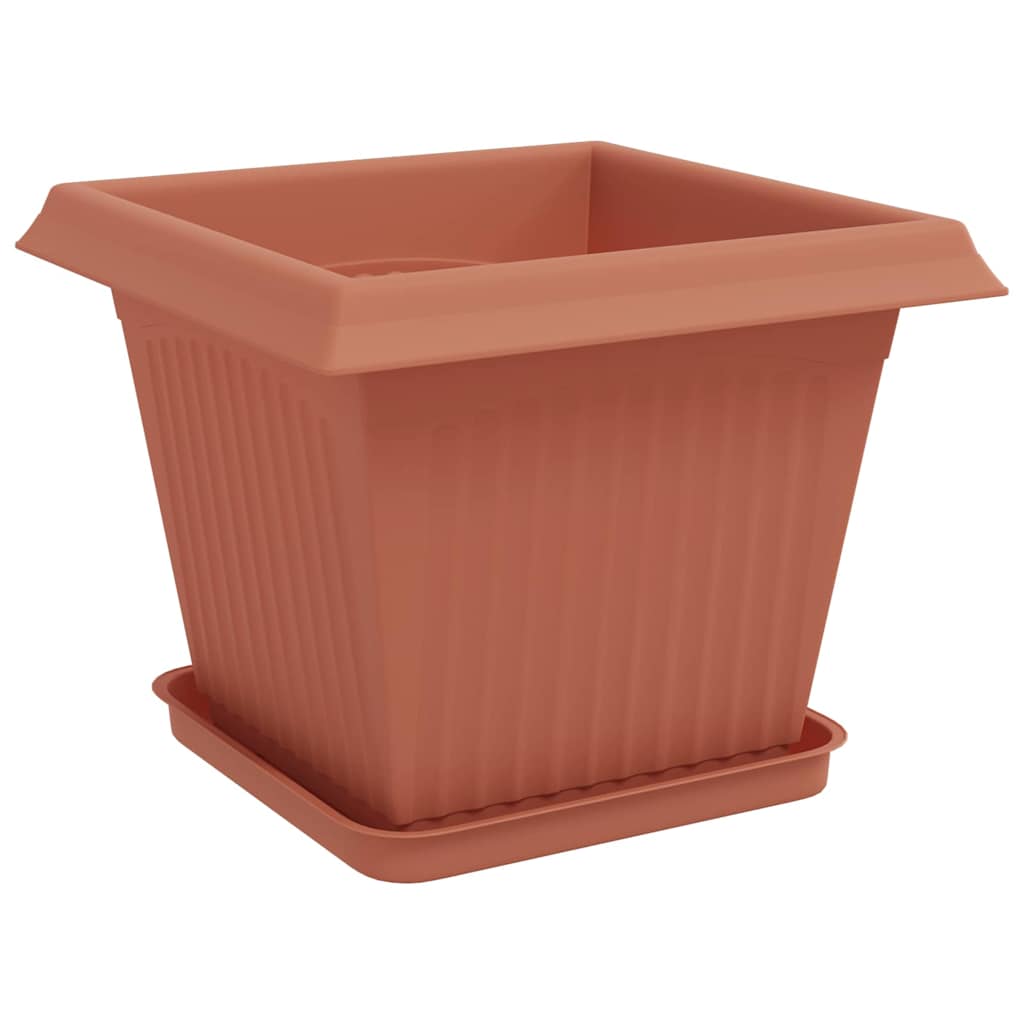 Vasi Per Piante 24 Pcs Rosso Mattone 33 X 33 X 26 Cm Plastica - Image 5