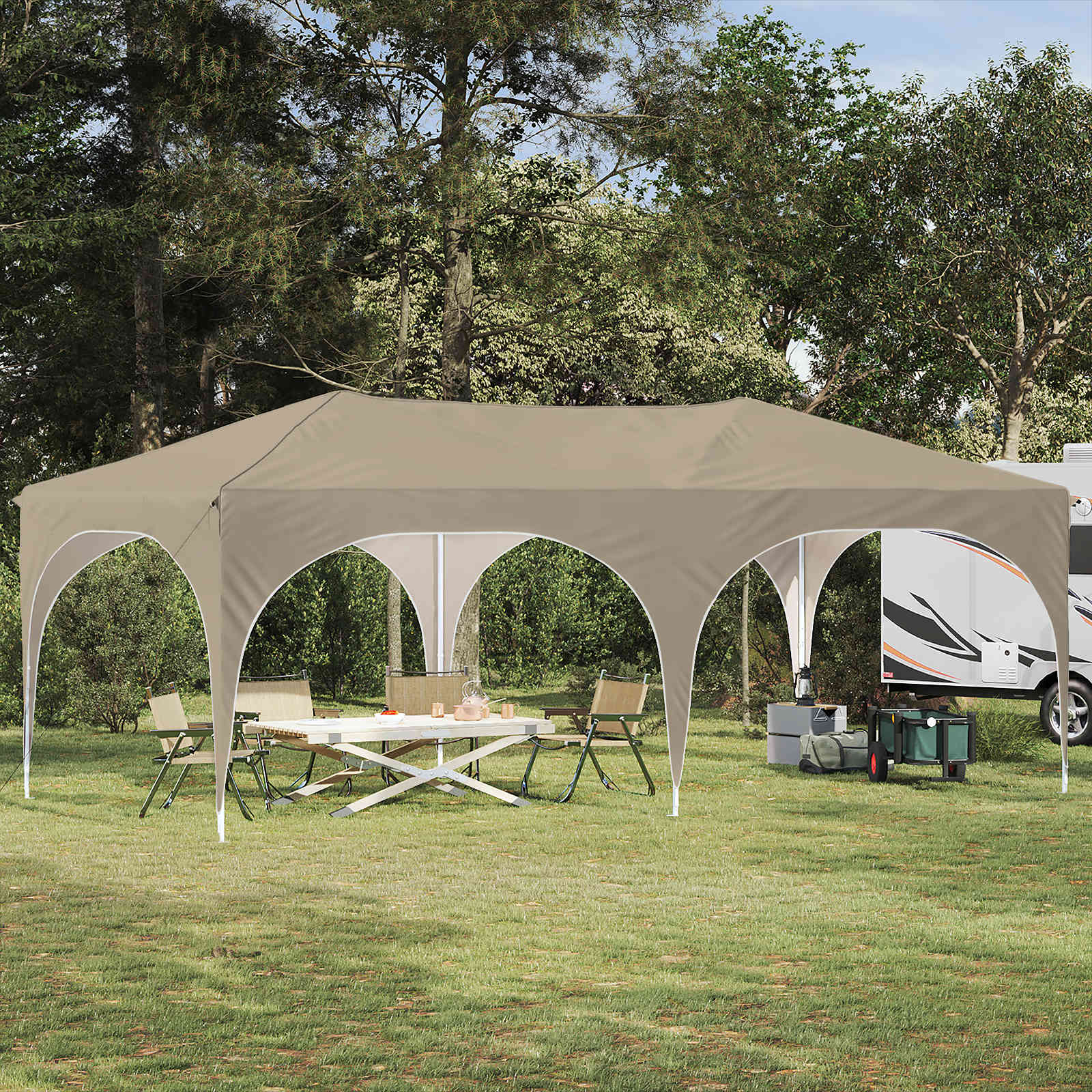Tenda Per Feste A PoP-Up Crema 575 X 288 X 245 cm