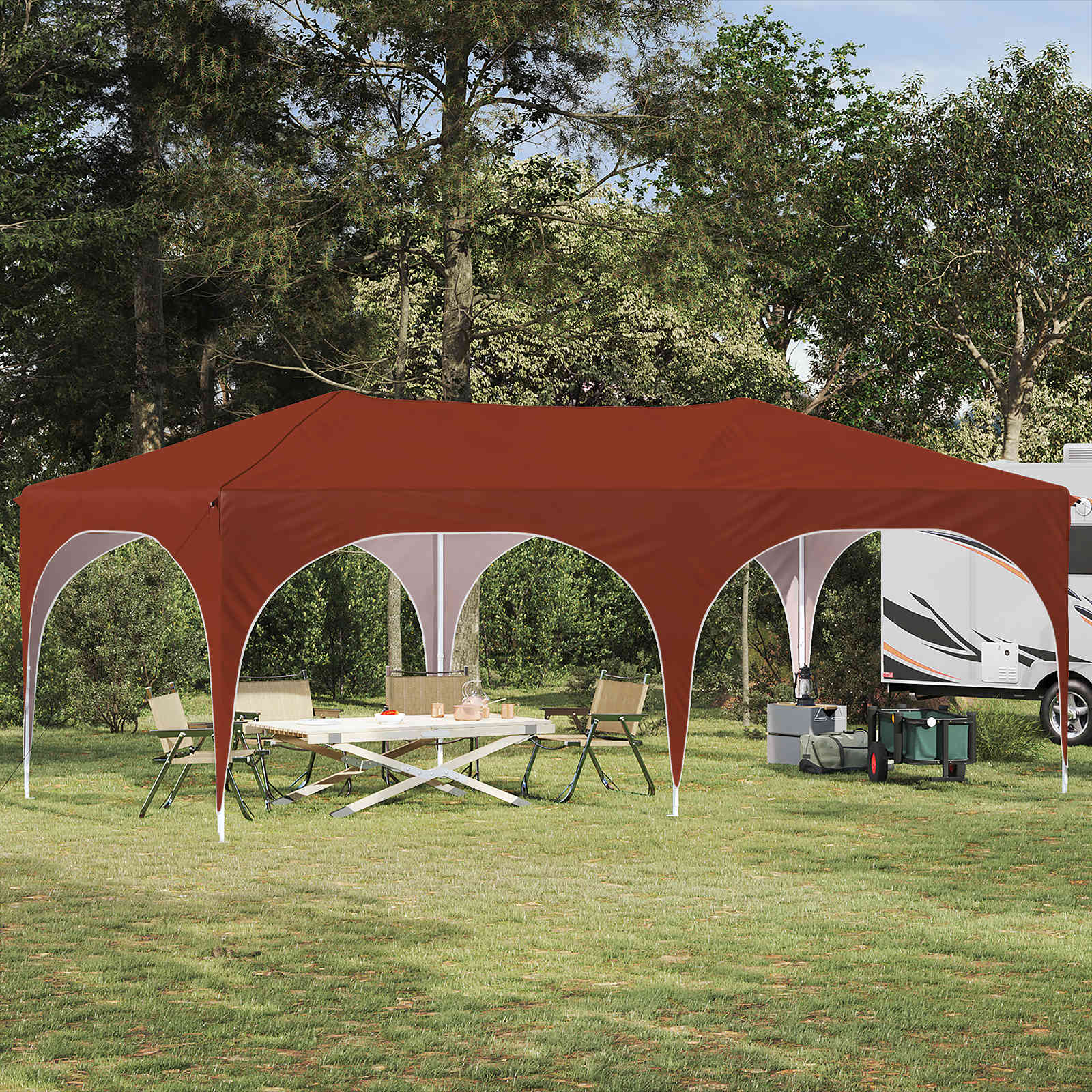 Tenda Per Feste A PoP-Up Terracotta 575 X 288 X 245 cm