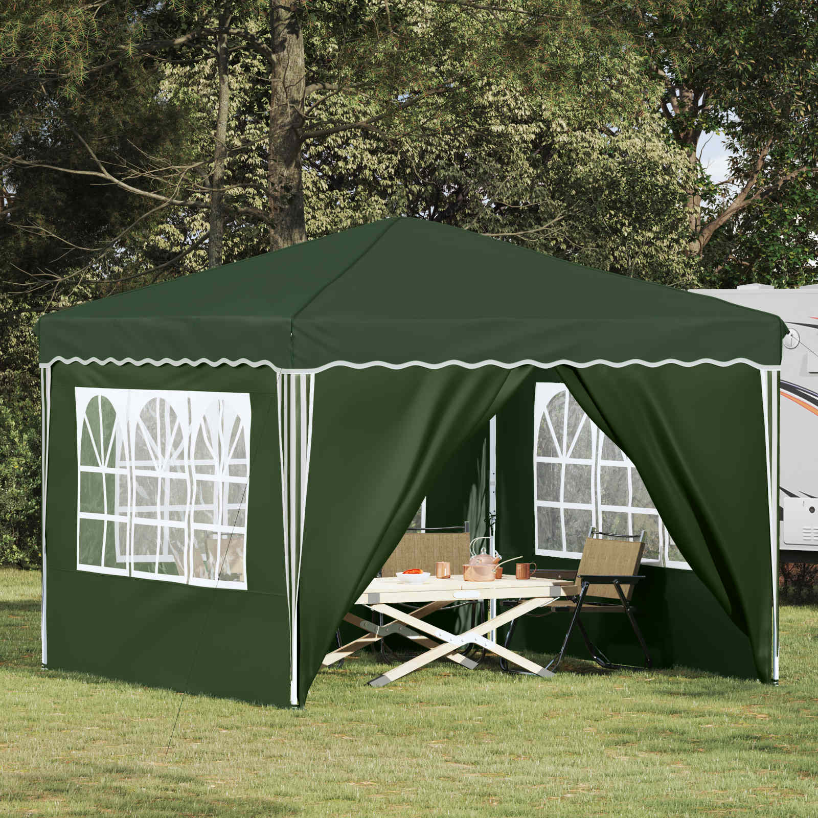 Tenda Per Feste A PoP-Up Verde 288 X 288 X 245 cm