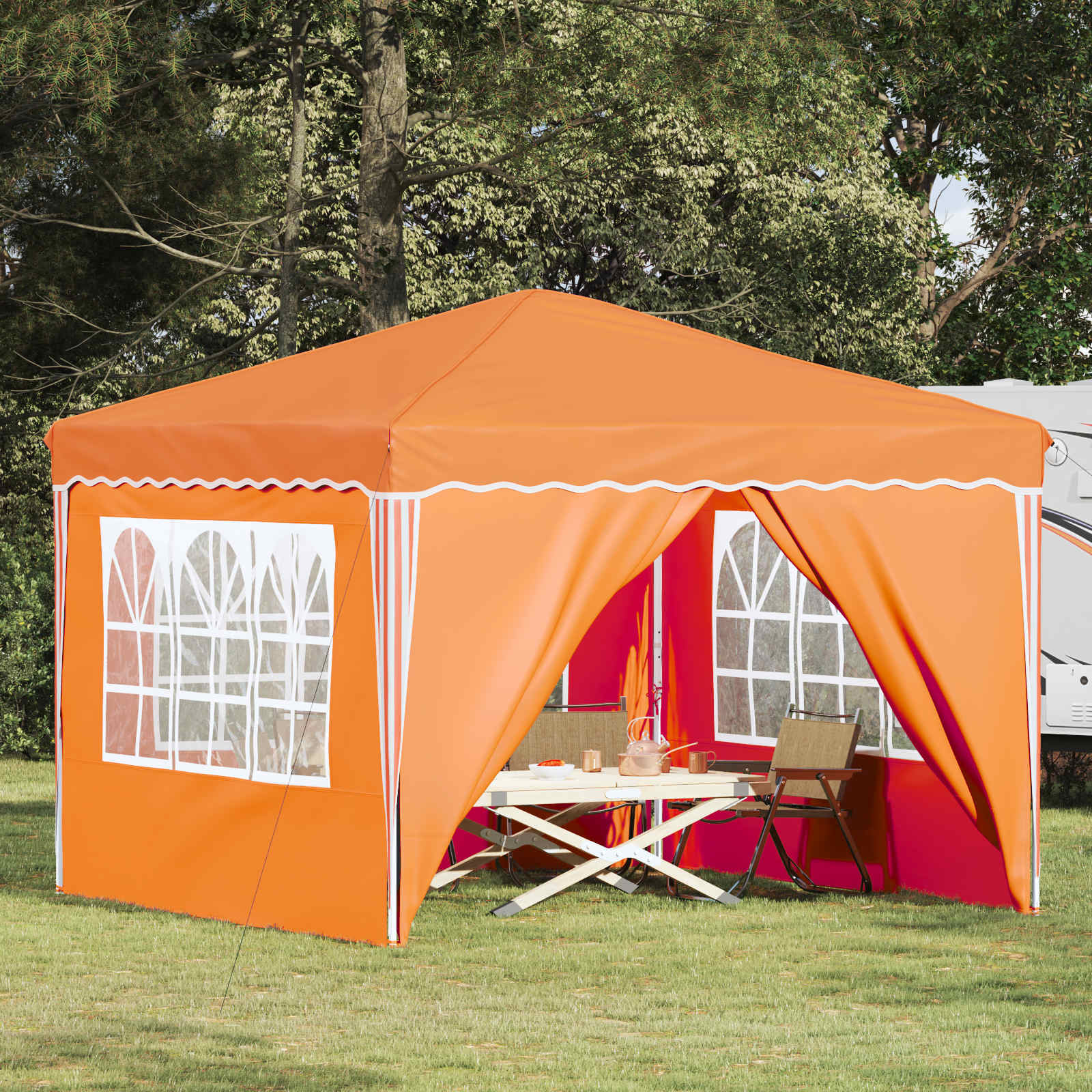Tenda Per Feste A PoP-Up Arancione 288 X 288 X 245 cm