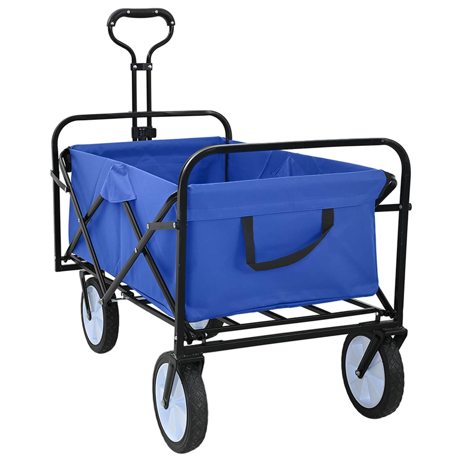 Carrello A Mano Pieghevole Blu 94 X 53 X 99 Cm Tessuto Oxford