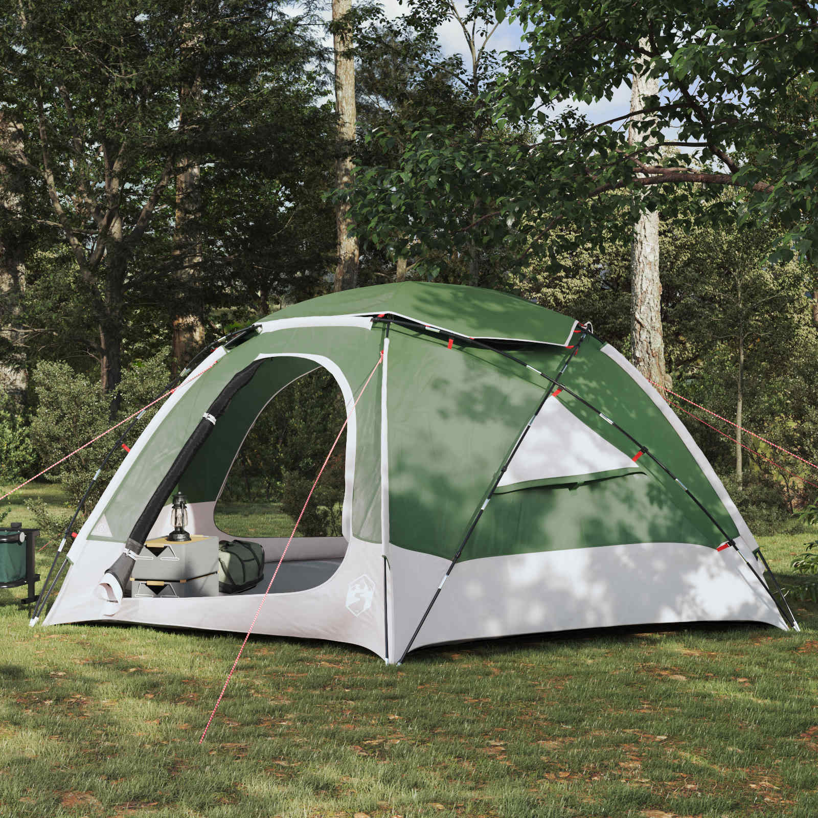 Tenda A Cupola Con Tetto Rimovibile Verde 8 Persone
