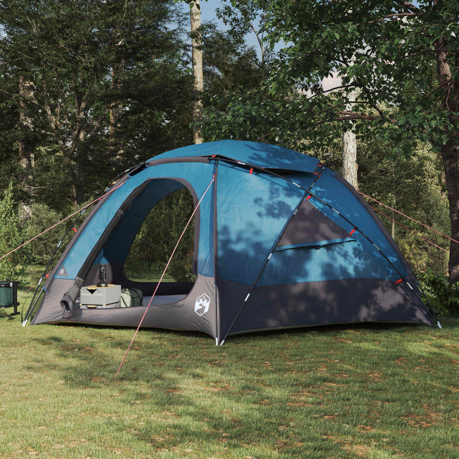 Tenda A Cupola Con Tetto Rimovibile Blu 12-Persone