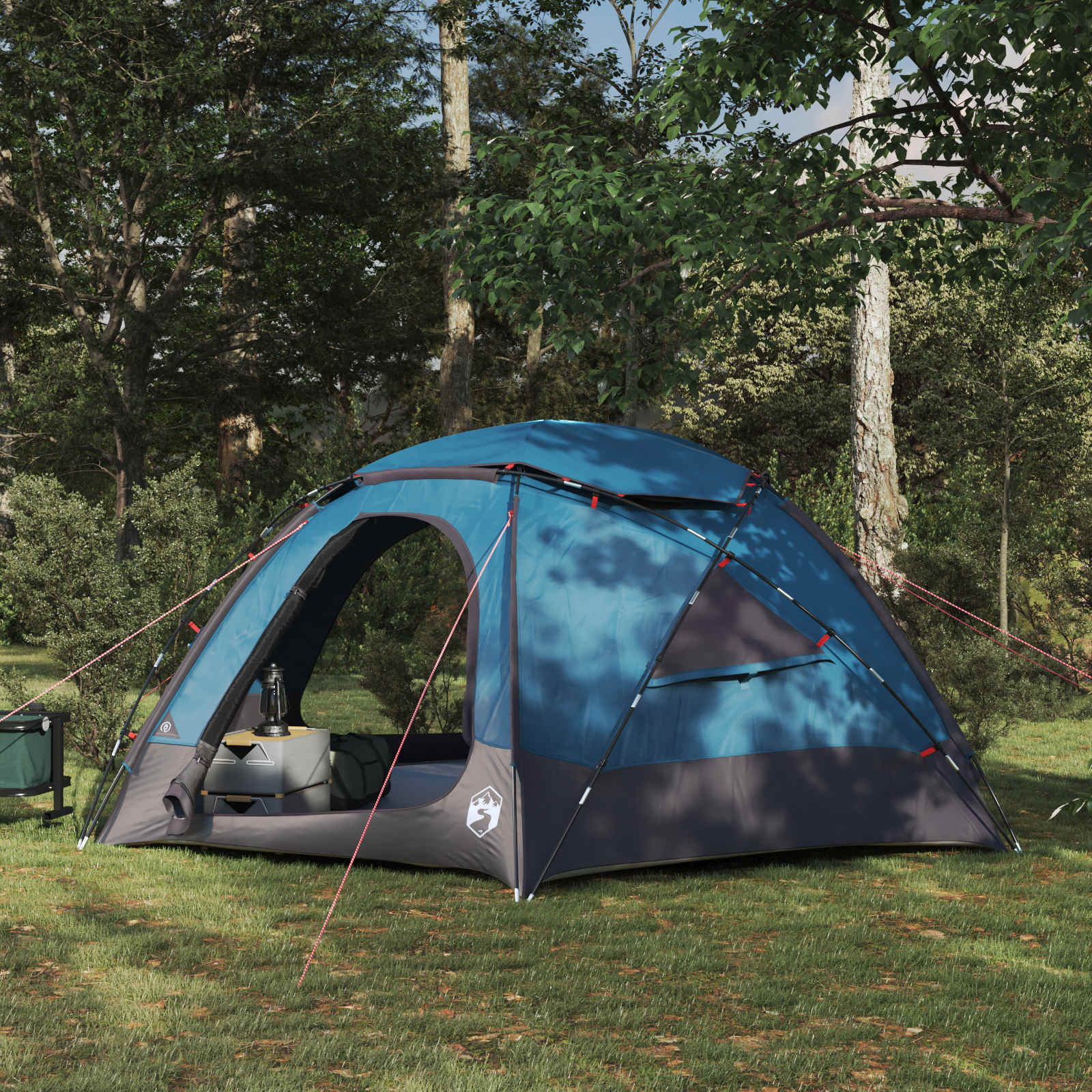 Tenda A Cupola Con Tetto Rimovibile Blu 4 Persone
