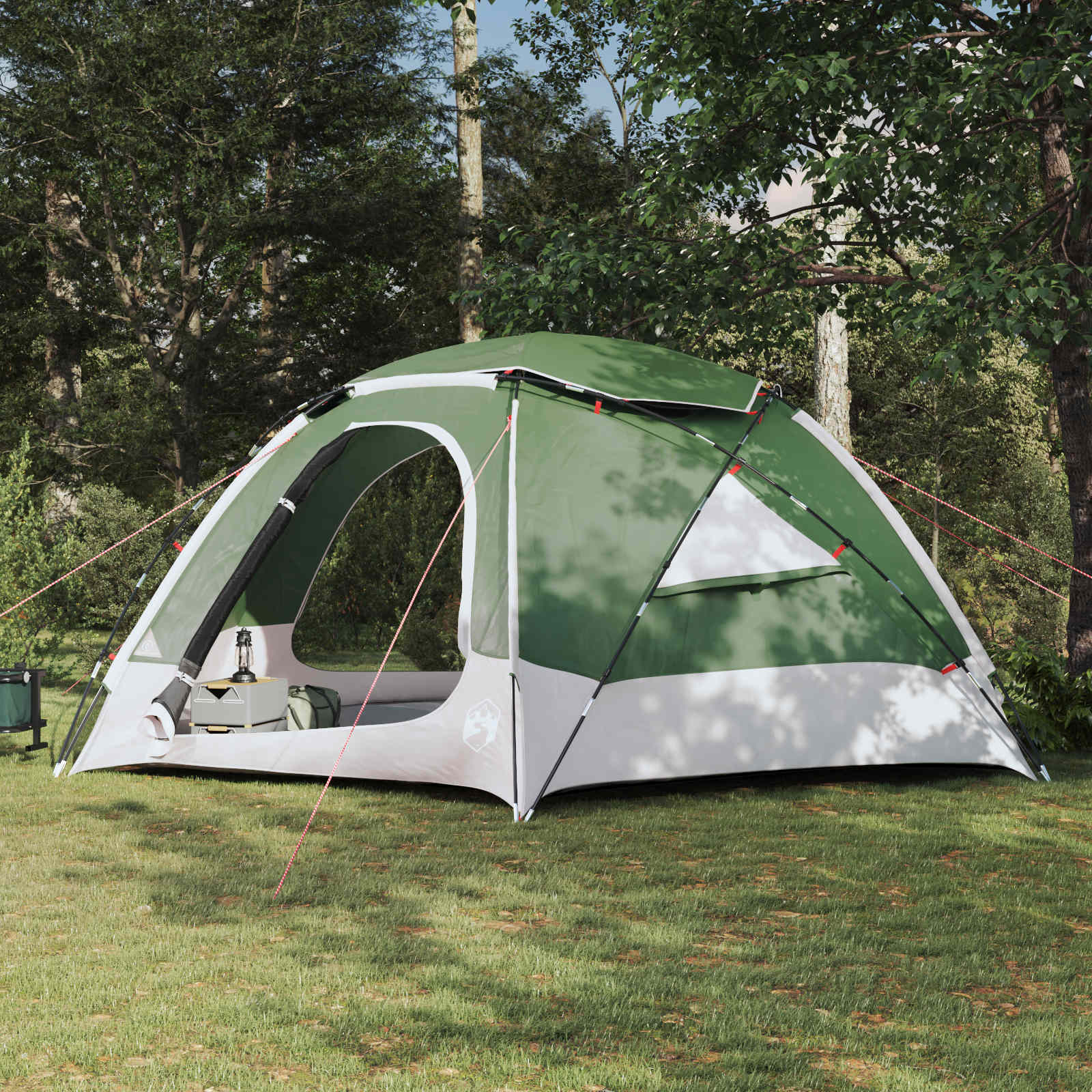 Tenda A Cupola Con Tetto Rimovibile Verde 12-Persone