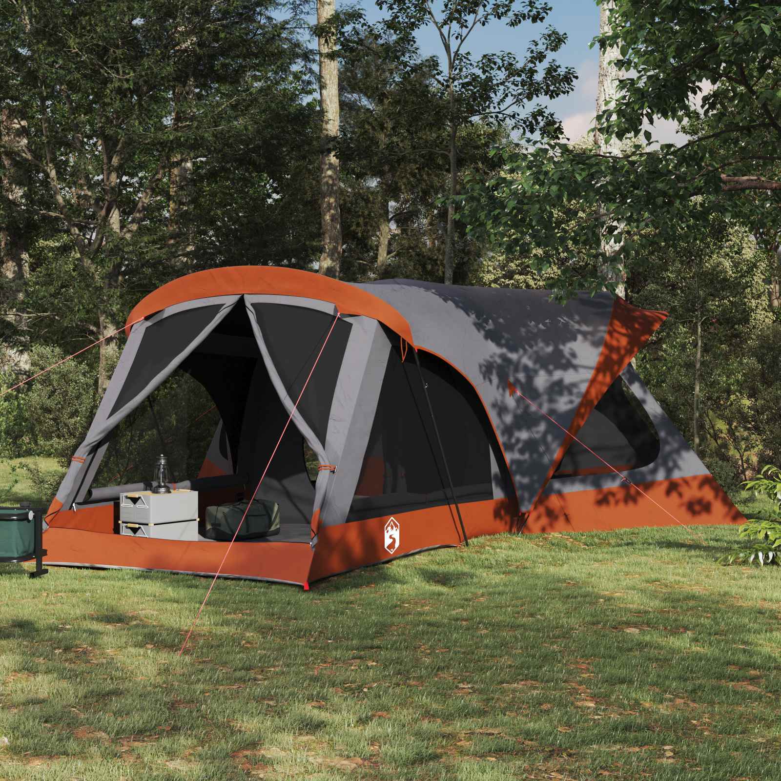 Tenda Familiare Grigio E Arancione 550 X 555 X 208 cm