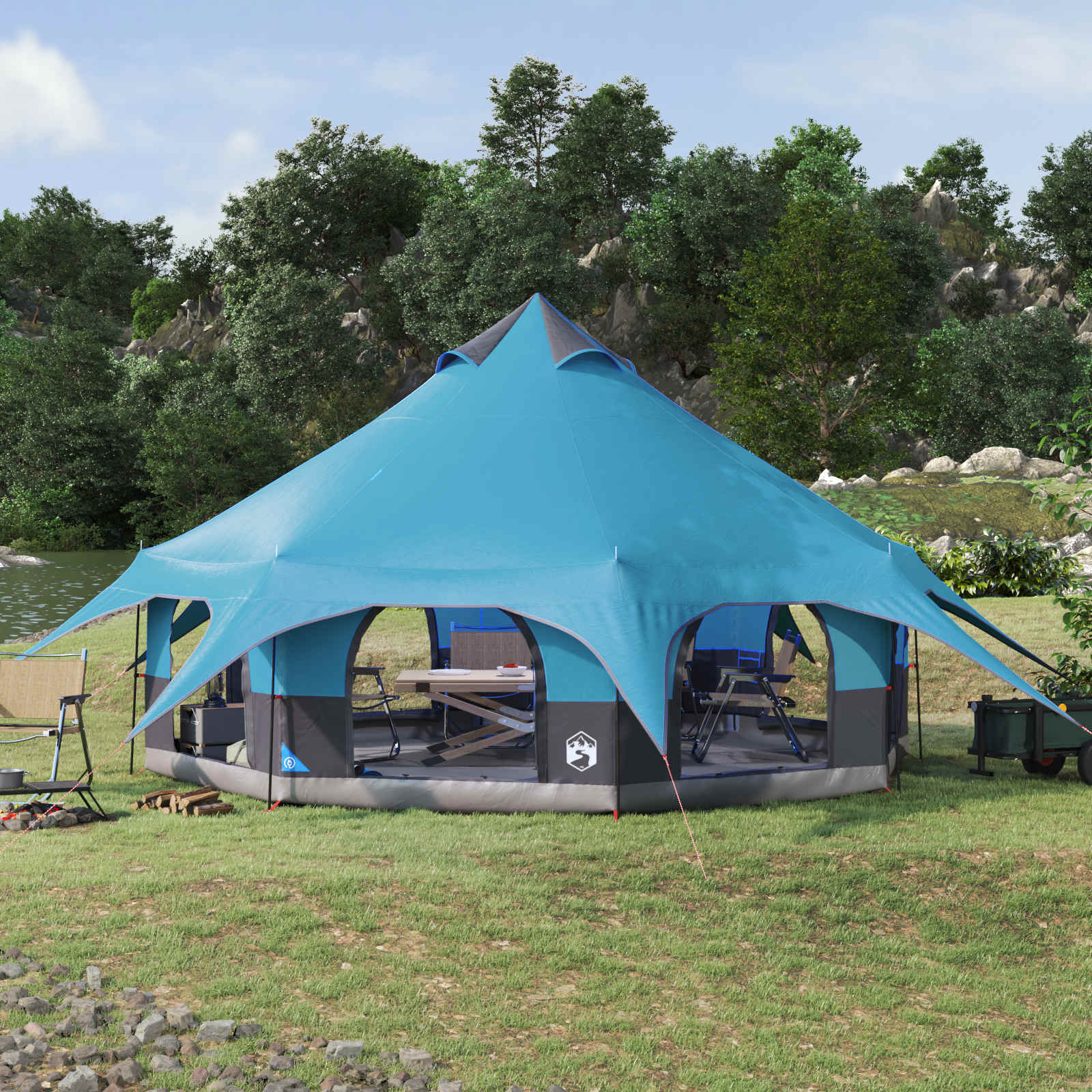 Tenda Familiare Blu 10 Persone