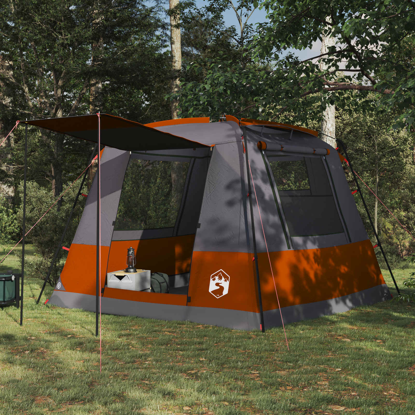 Tenda Toilette Grigio E Arancione 10 Persone