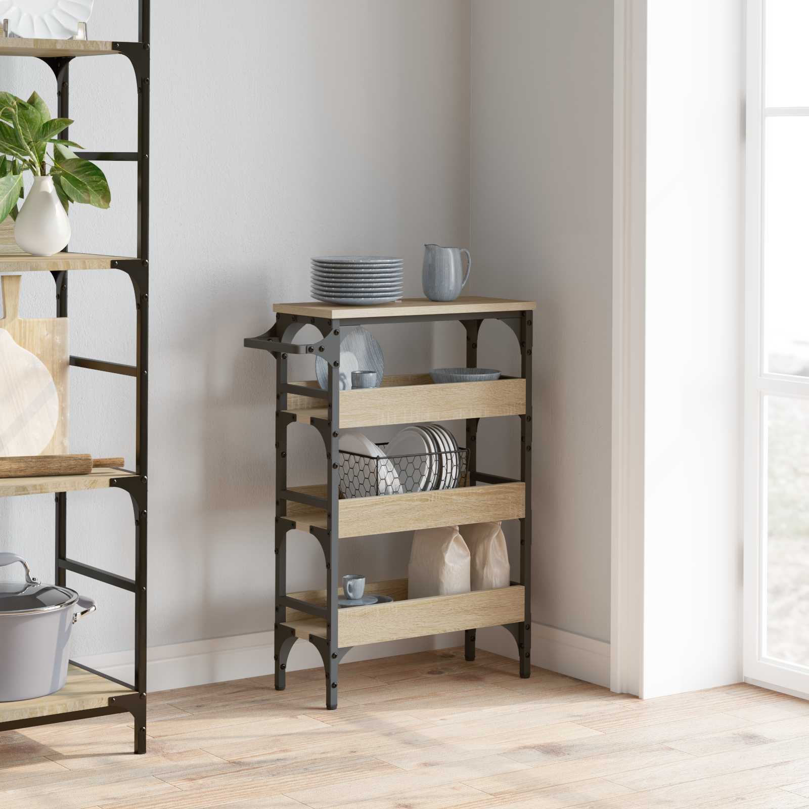Carrello Da Cucina Rovere Sonoma 53 X 20 X 76 cm - Image 4