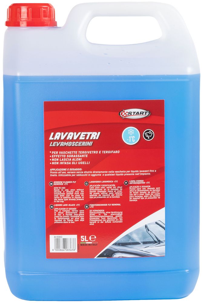 Liquido tergivetro leva moscerini -1°C 5L