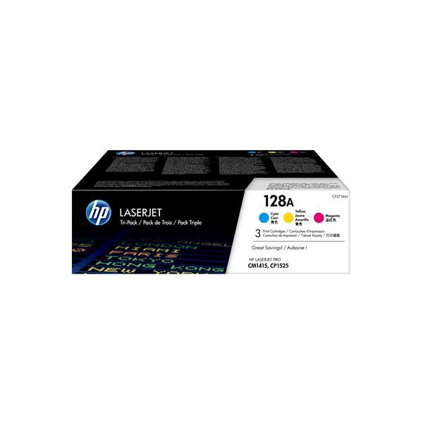 HP 128A CYM TRI-PACK LASERJET TONE