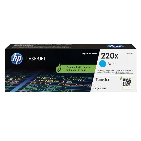 HP 220X TONER ORIGINALE CIANO ALTA