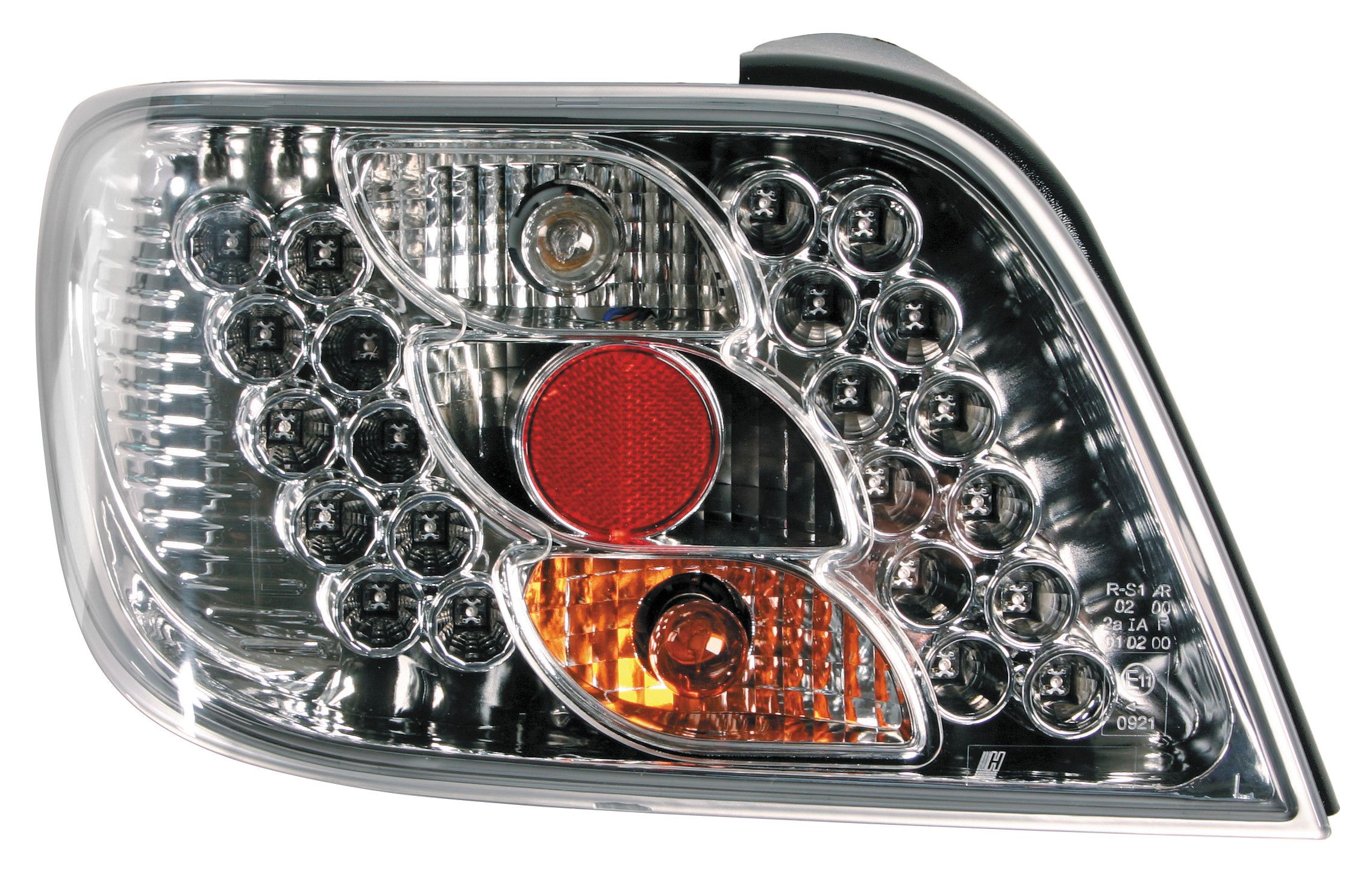 Coppia fanali posteriori LED - compatibile per Citroën Xsara (4/97-12/05) - Cromo