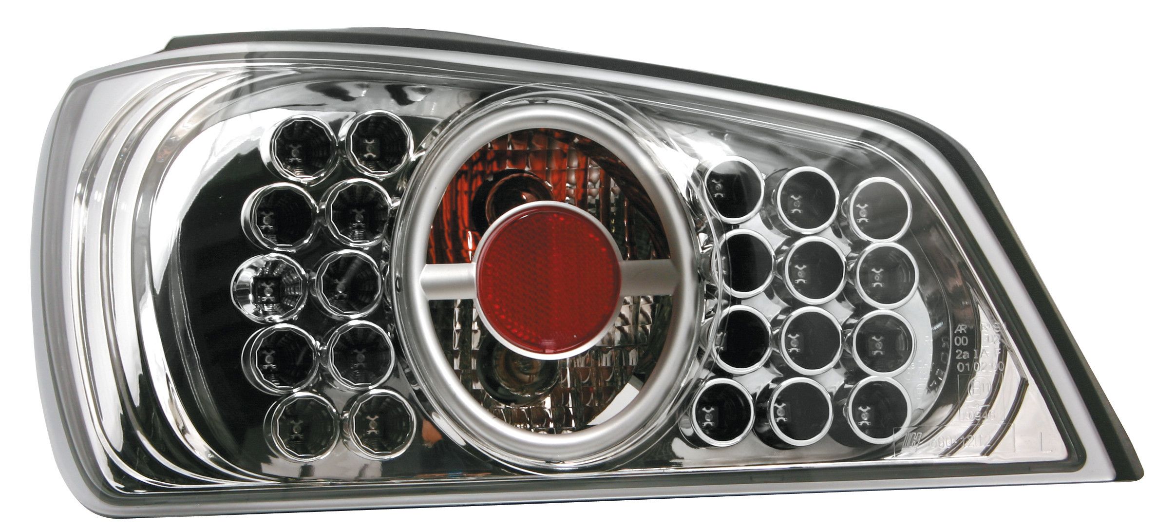 Coppia fanali posteriori LED - compatibile per Peugeot 306 (5/93-7/01) - Cromo