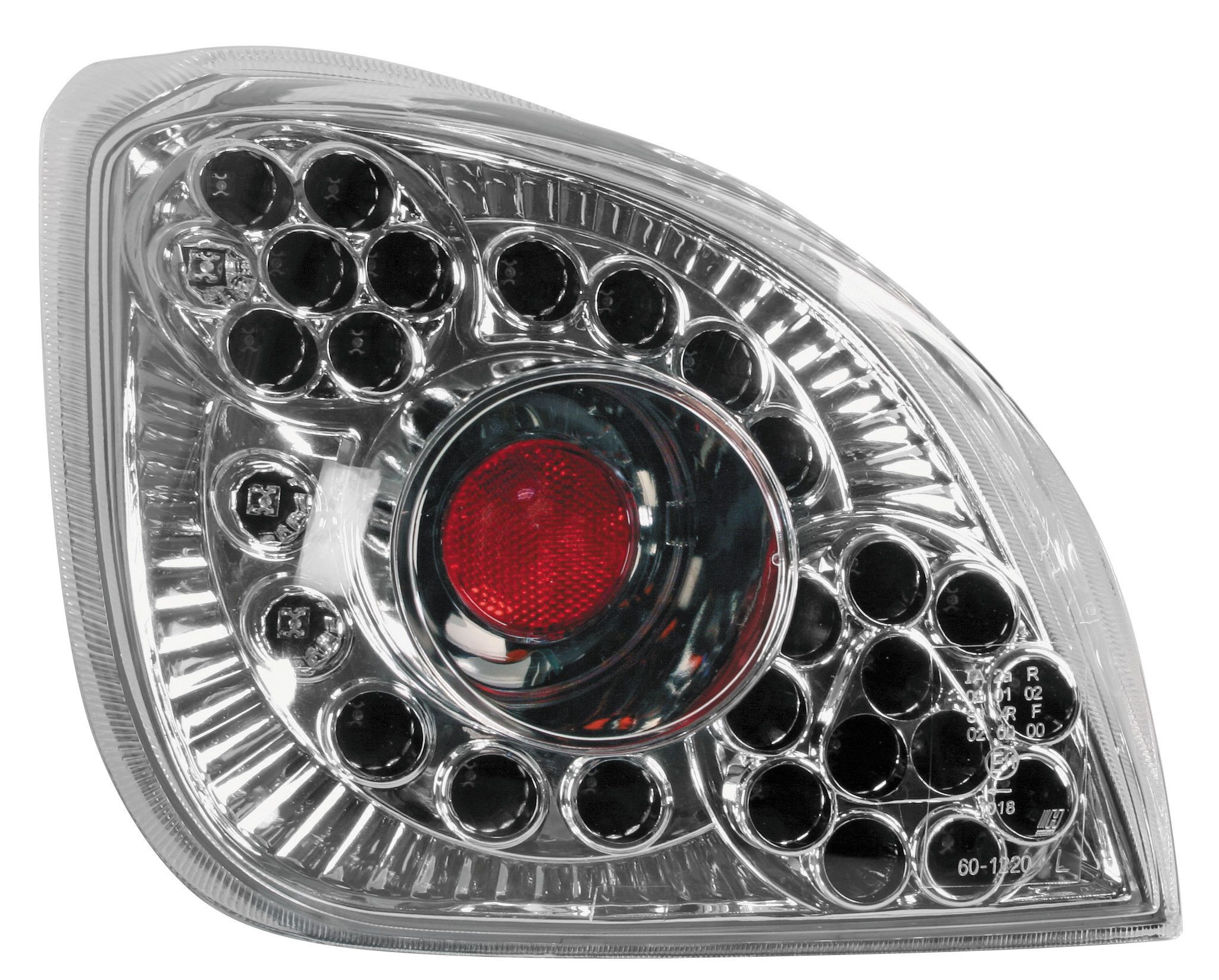 Coppia fanali posteriori LED - compatibile per Ford Fiesta IV (8/95-1/02) - Cromo
