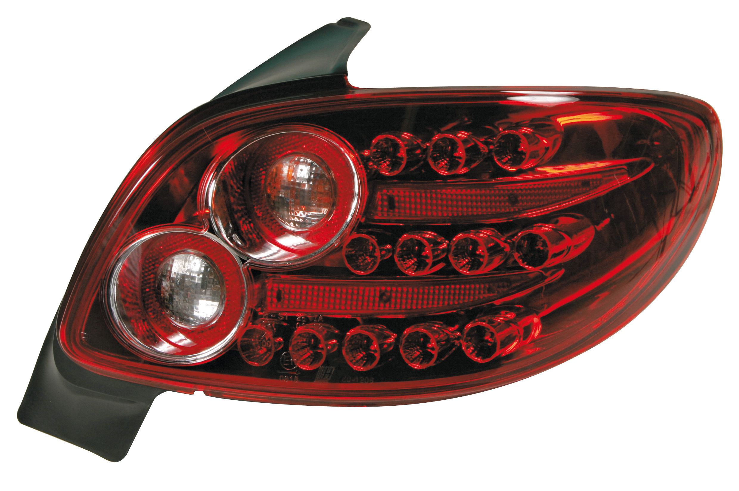 Coppia fanali posteriori LED - compatibile per Peugeot 206 (9/98>) - Rosso