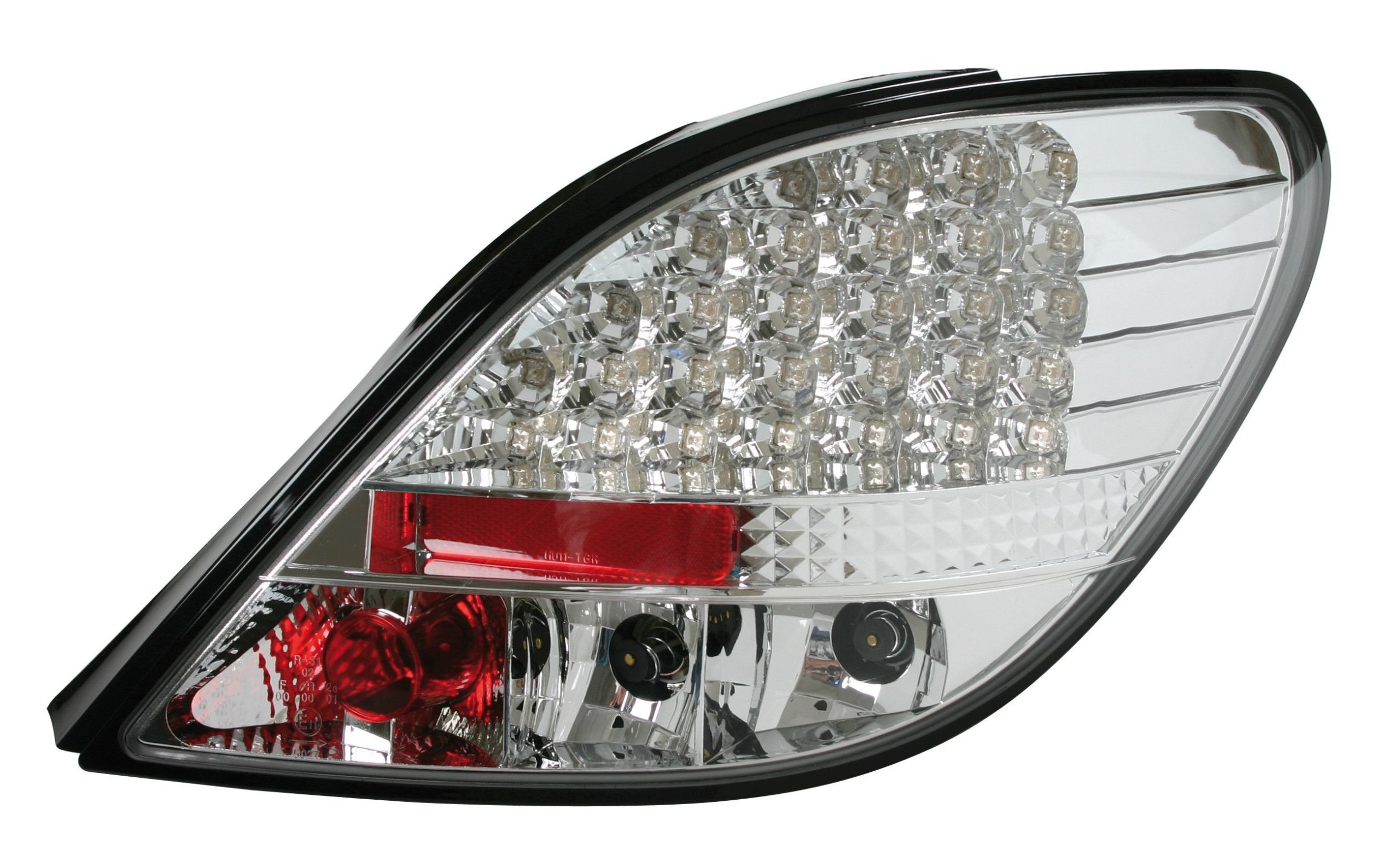 Coppia fanali posteriori LED - compatibile per Peugeot 207 (5/06>) - Cromo
