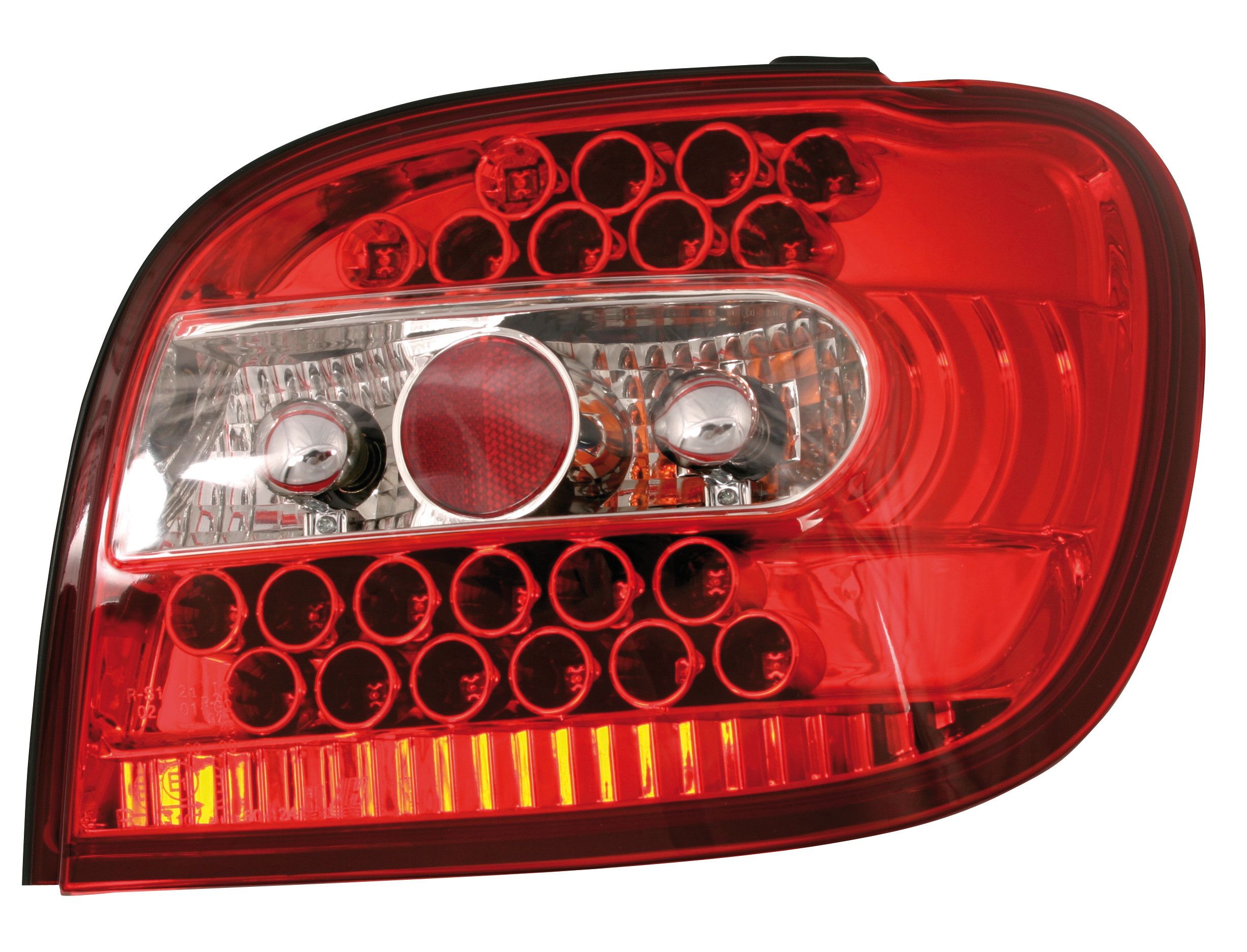 Coppia fanali posteriori LED - compatibile per Toyota Yaris (4/99>12/05) - Rosso