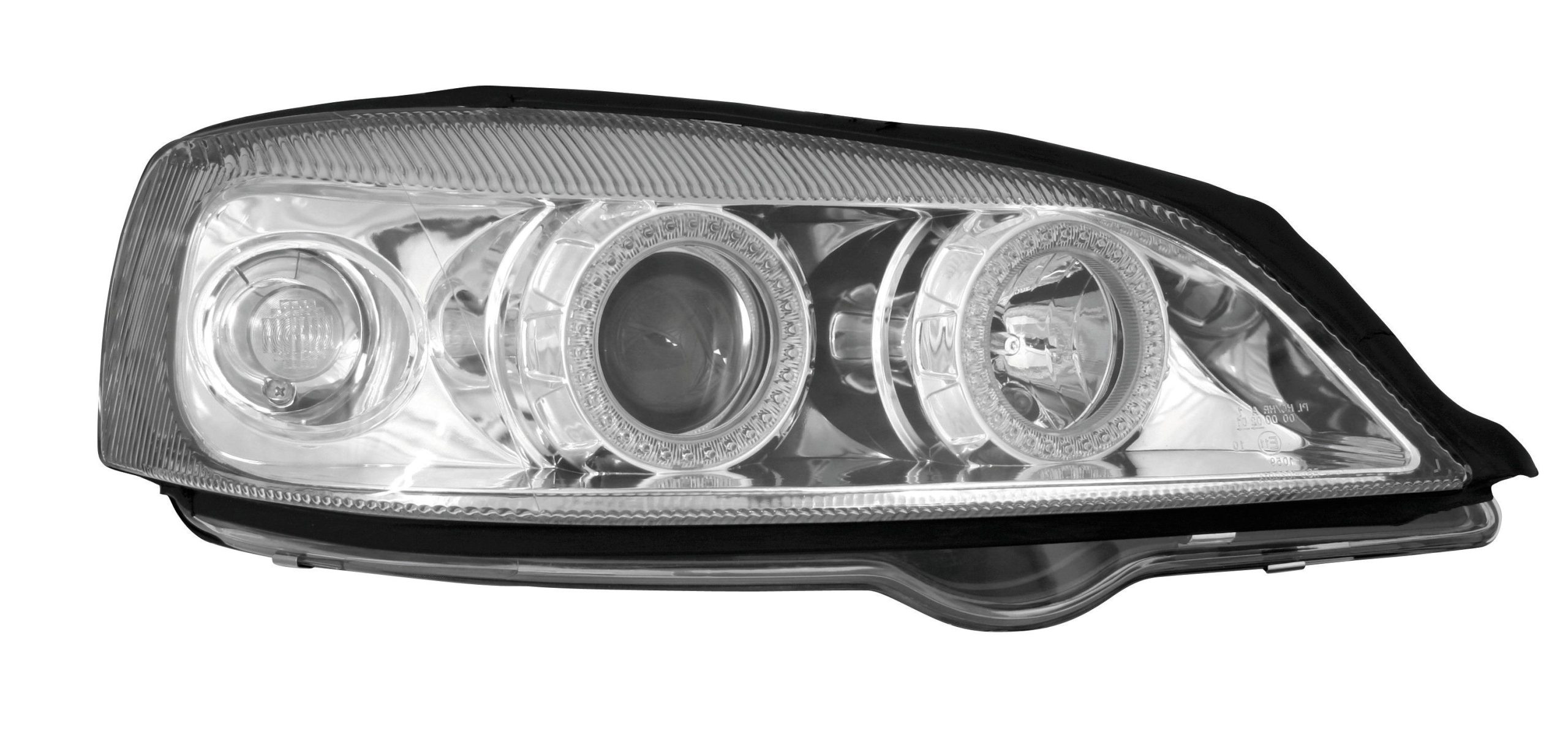 Coppia fanali anteriori Angel-Eyes - compatibile per Opel Astra G (2/98-3/04) - Cromo