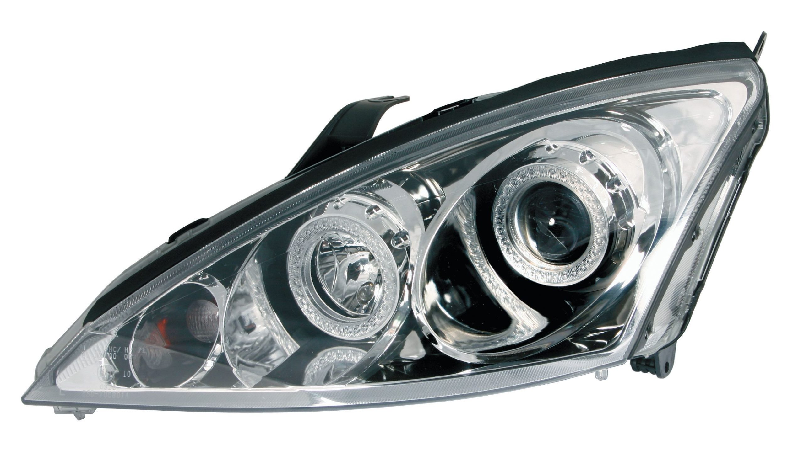 Coppia fanali anteriori Angel-Eyes - compatibile per Ford Focus (10/00-12/04) - Cromo