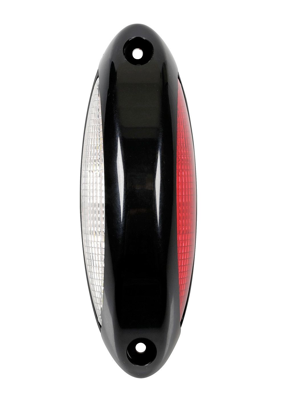 Luce ingombro - 4 Led - 12/24V - Bianco/Rosso - Scocca nero