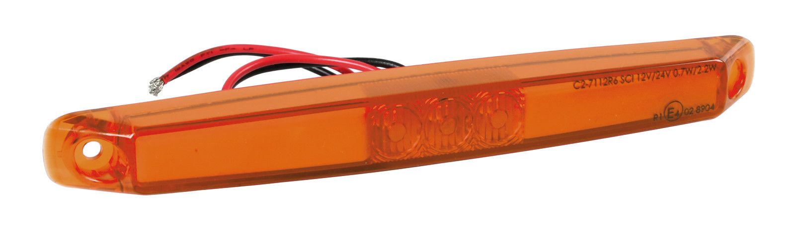 Luce ingombro - 15 Led - 12/24V - Arancio