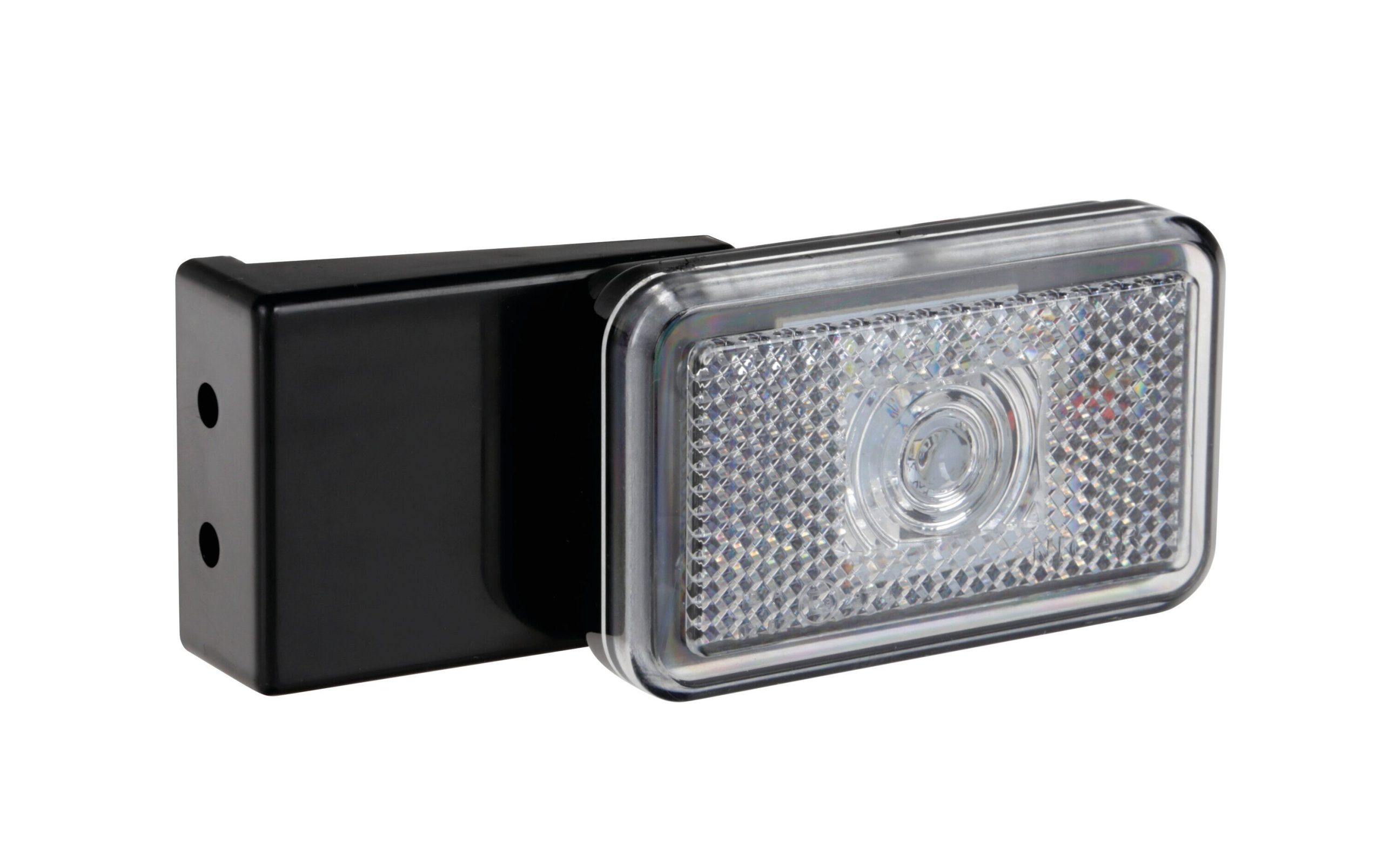 Luce ingombro con catarifrangente e staffa - 1 Led - 12/24V - Bianco