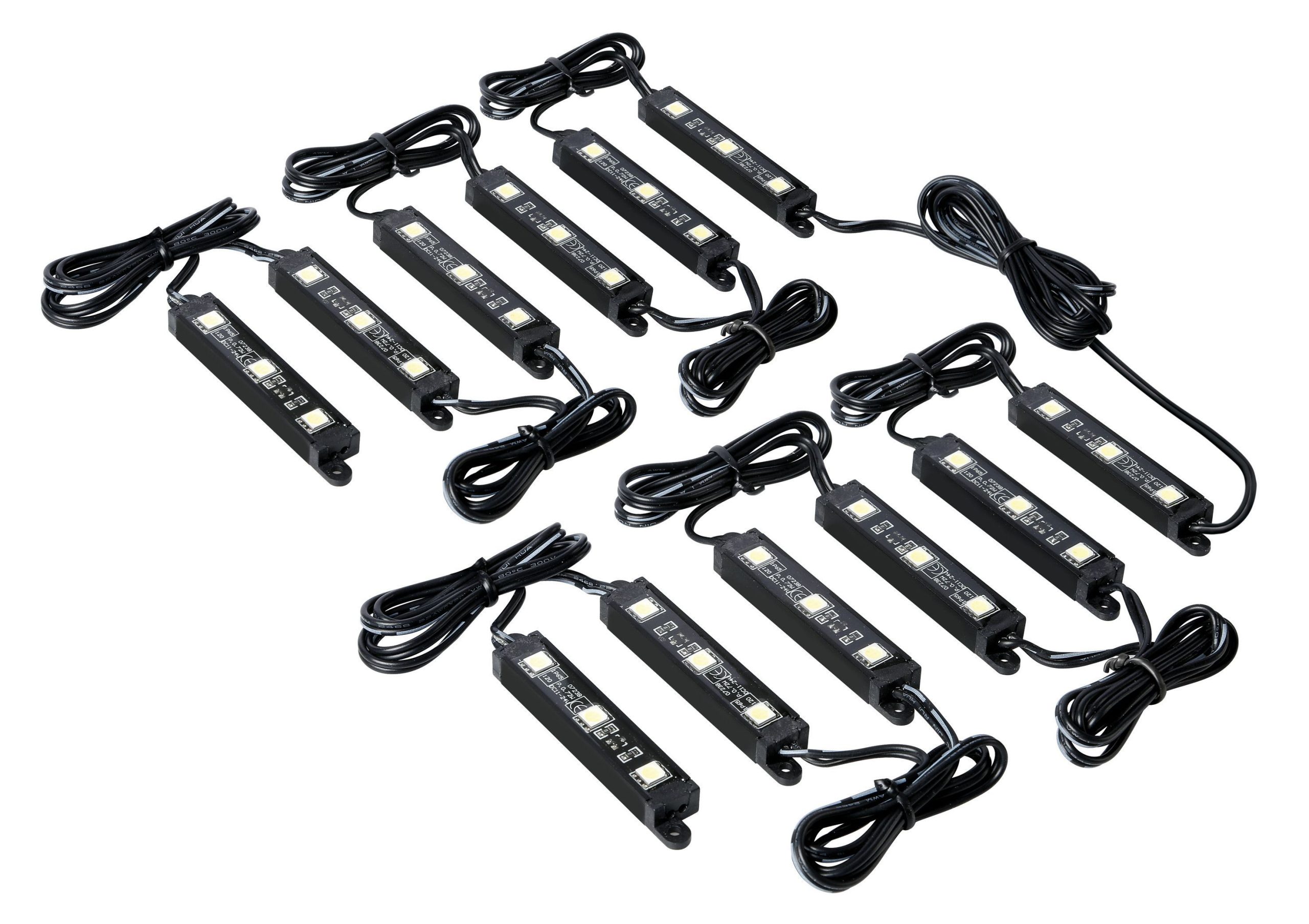 Hyper-Led Set 12x3, strisce decorative a led - 12V - Bianco