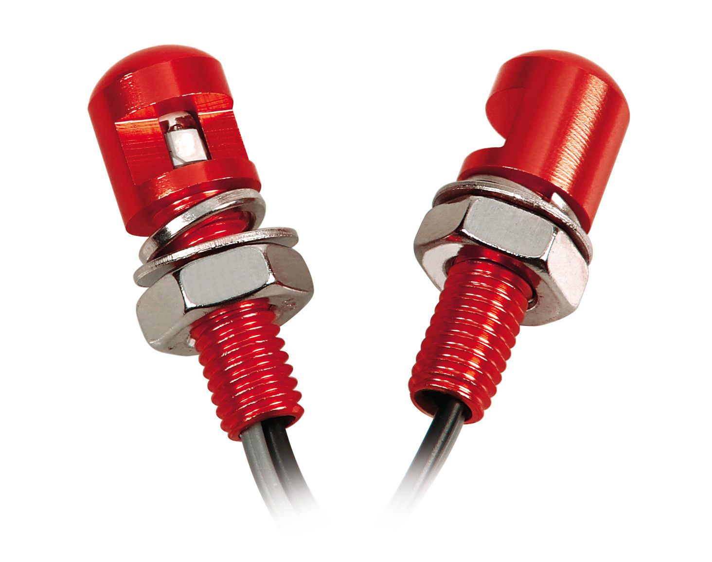 Set 2 viti con Led a luce bianca - Rosso