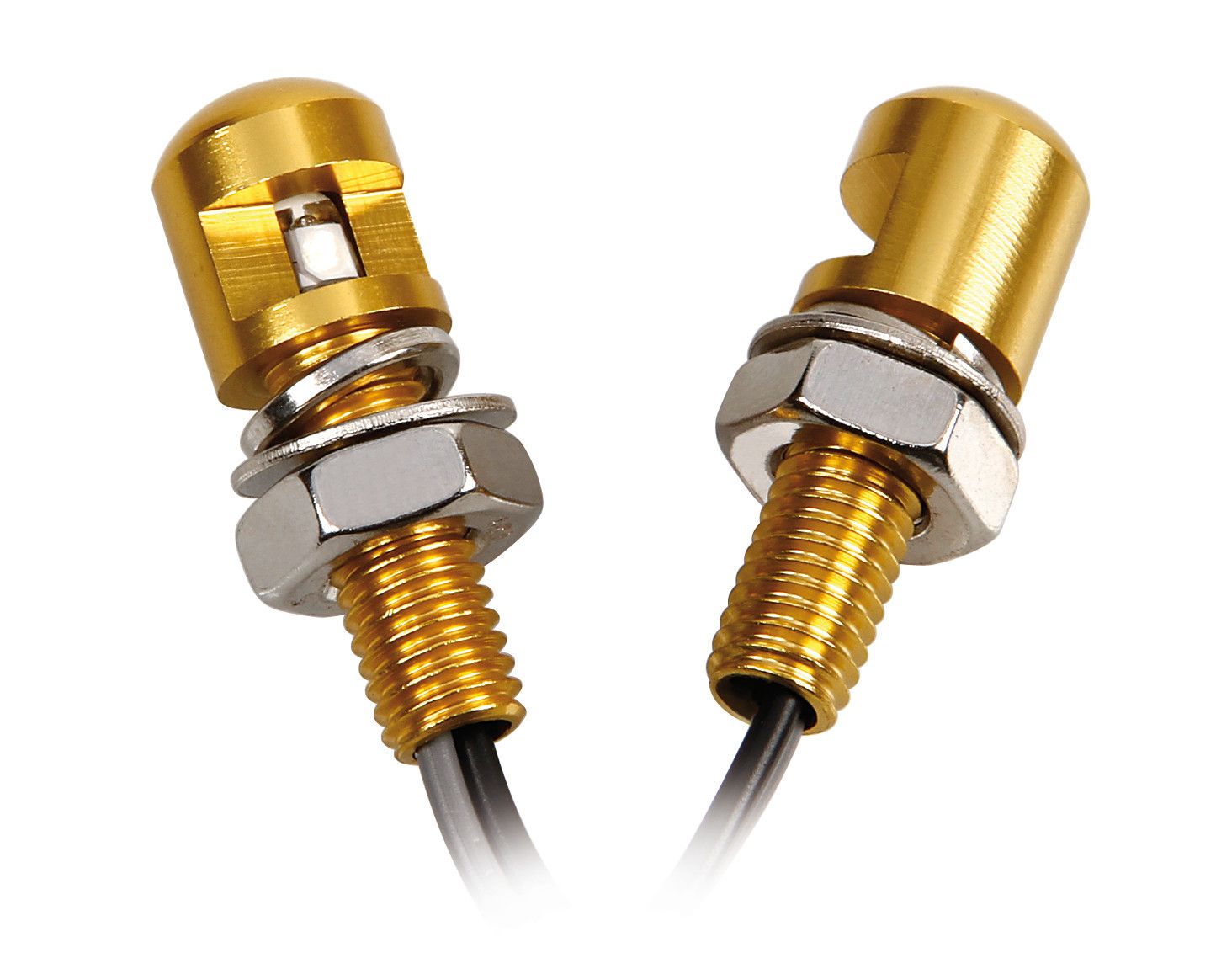 Set 2 viti con Led a luce blu - Oro