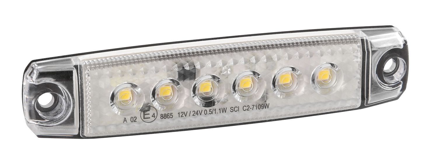 Set 20 pz, luce ingombro - 6 Led - 12/24V - Bianco