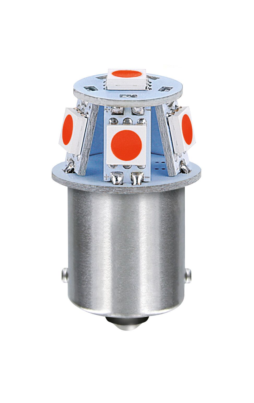 24/28V Led Series - 6 SMD x 1 chip - (R5W) - BA15s - 20 pz - Scatola - Rosso - Doppia polarità