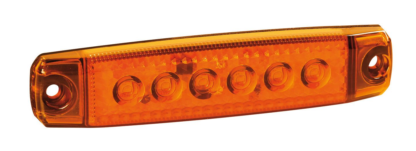 Set 20 pz, luce ingombro - 6 Led - 12/24V - Arancio