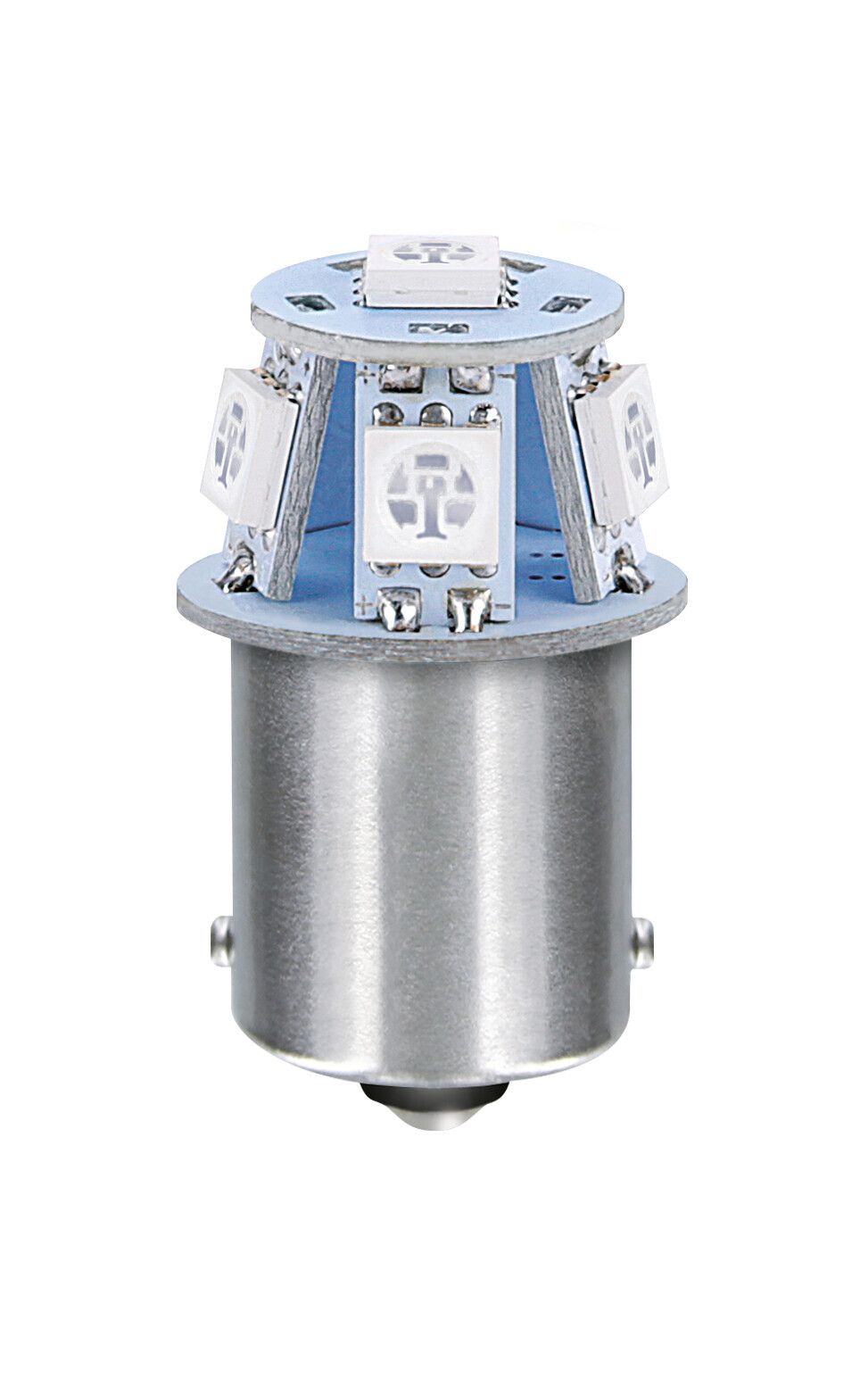 24/28V Led Series - 6 SMD x 1 chip - (R5W) - BA15s - 20 pz - Scatola - Blu - Doppia polarità