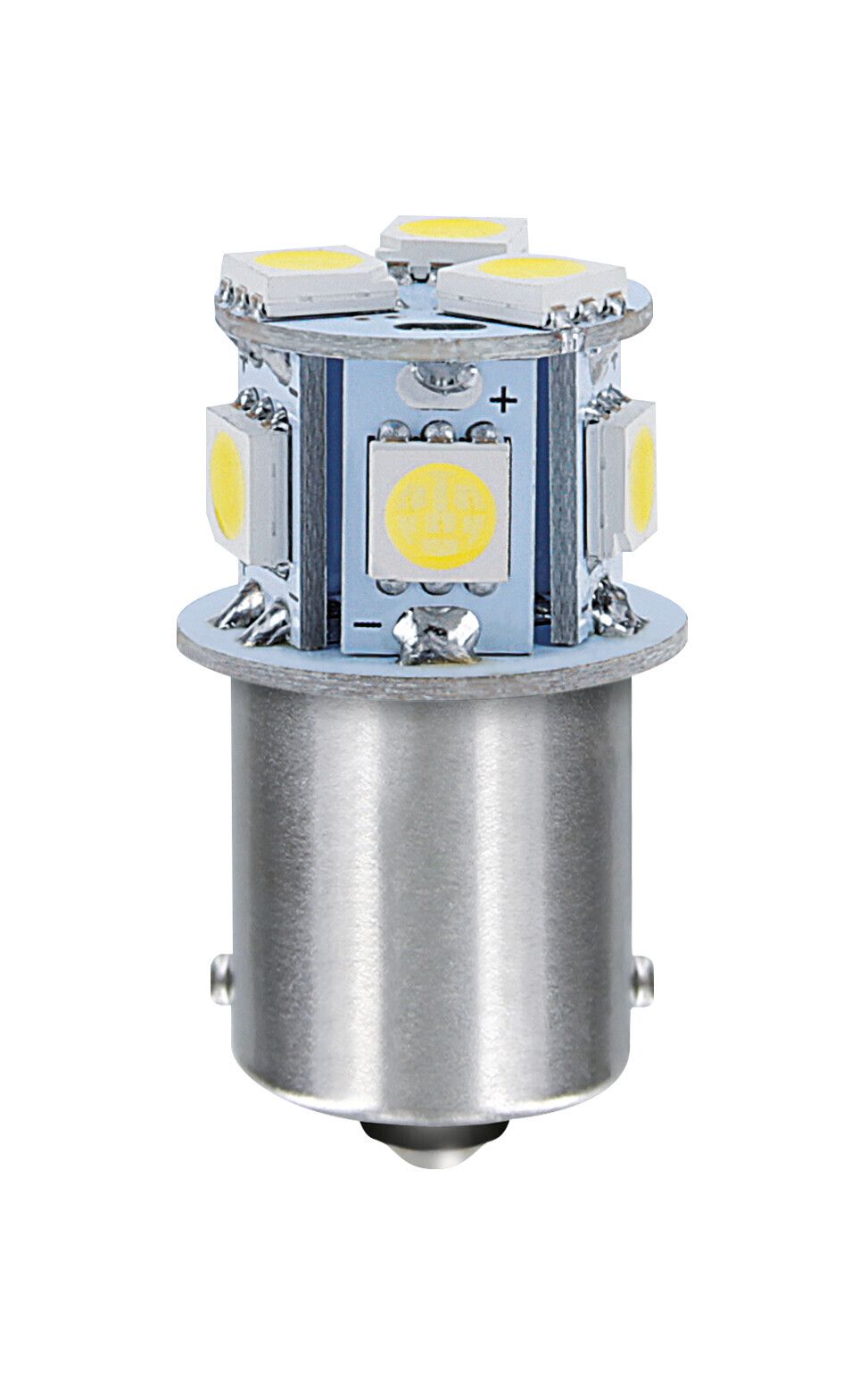 24/28V Led Series - 8 SMD x 1 chip - (P21W) - BA15s - 20 pz - Scatola - Bianco - Doppia polarità