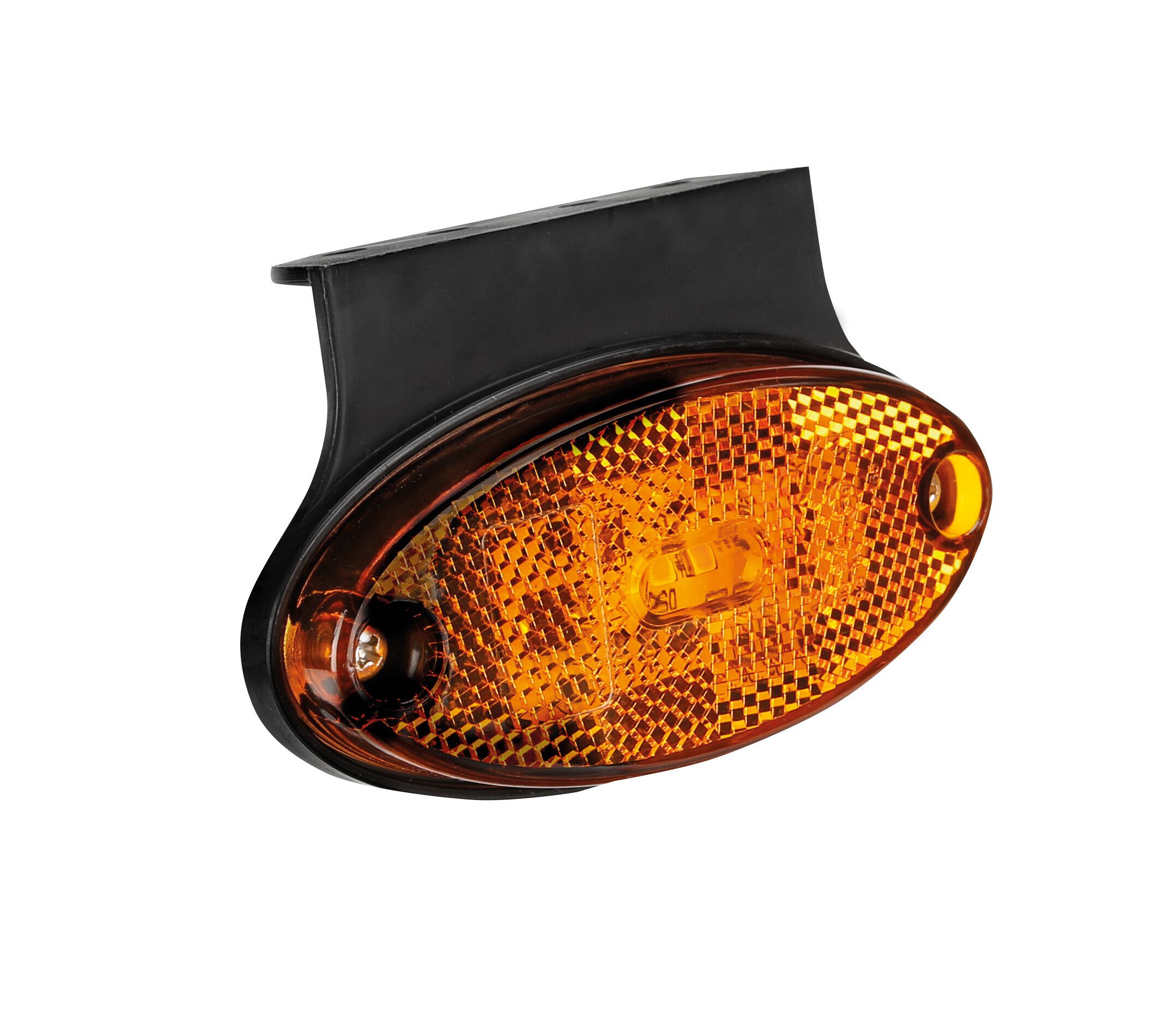Luce ingombro con catarifrangente e staffa - 3 Led - 12/24V - Arancio