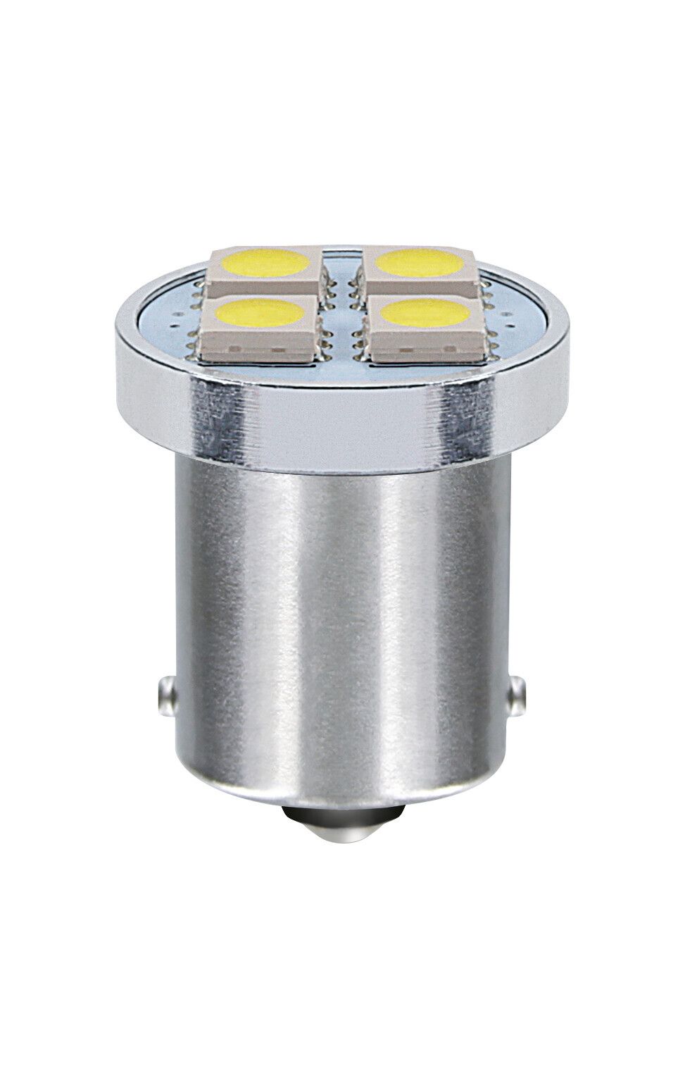 24V Led Series - 4 SMD x 1 chip - (P21W) - BA15s - 20 pz - Scatola - Bianco - Doppia polarità