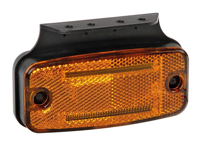 Luce ingombro con catarifrangente e staffa - 2 Led - 12/24V - Arancio