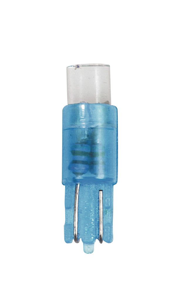 12V Kit Lampade cruscotto 1 Led - (T5) - W2x4,6d - 5 pz - D/Blister - Blu