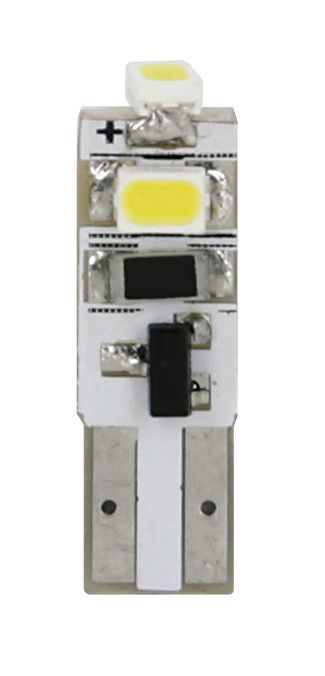 12V Hyper-Led 3 - 3 SMD x 1 chip - (T5) - W2x4,6d - 2 pz - Scatola - Bianco